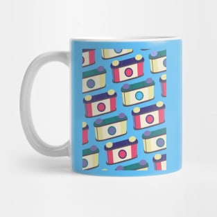 Retro Pinhole Camera Pattern - True Summer Seasonal Color Palette Mug